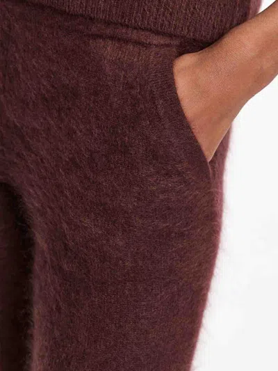 Dorothee Schumacher Fluffy Statement Wool And Cashmere-blend Flared Pants In Brown