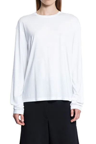 Totême Classic Long-sleeve Lyocell And Cotton T-shirt In White