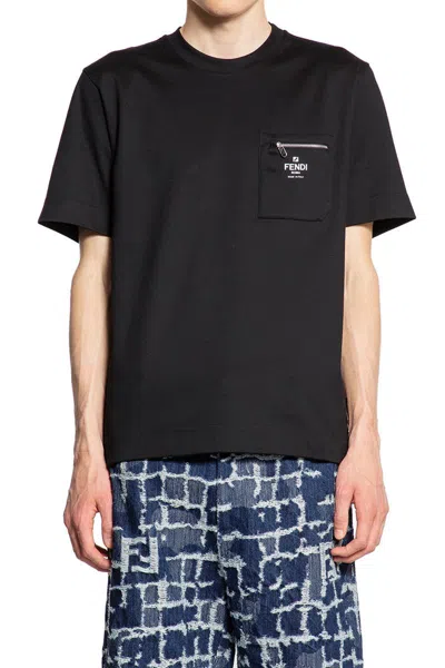 Fendi Black Cotton Jersey Oversized T-shirt