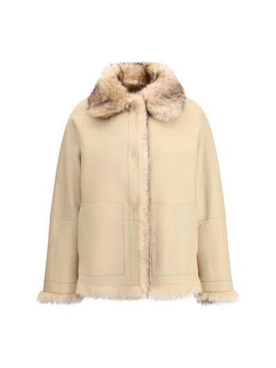 P.a.r.o.s.h P. A.r. O.s. H. Reversible Sheepskin In Brown