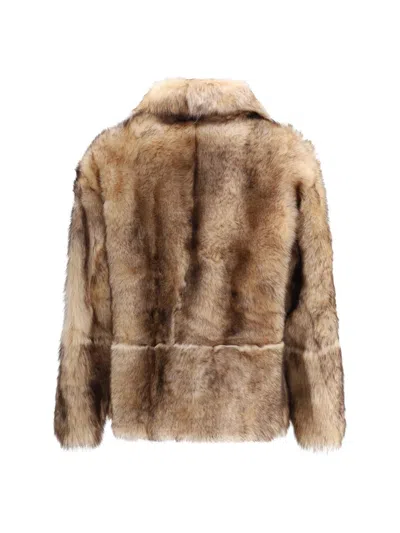 P.a.r.o.s.h P. A.r. O.s. H. Reversible Sheepskin In Brown