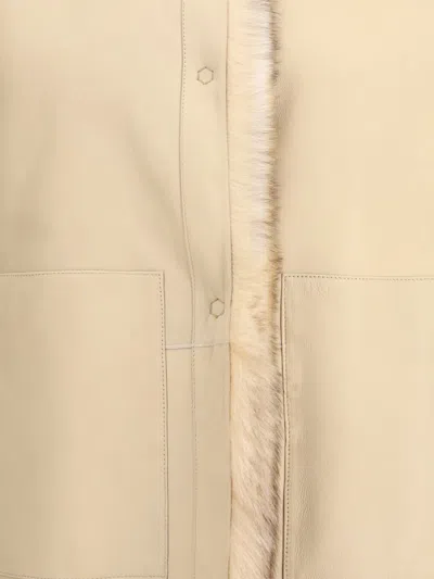 P.a.r.o.s.h P. A.r. O.s. H. Reversible Sheepskin In Brown