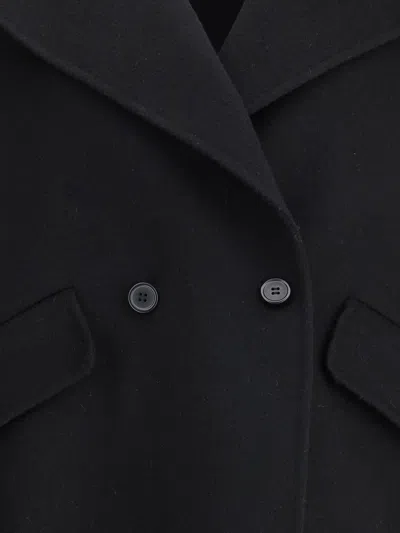 P.a.r.o.s.h P. A.r. O.s. H. Double-breasted Beige Coat In Black