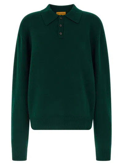 Guest In Residence Allday Ribbed-sleeve Sweater In Green