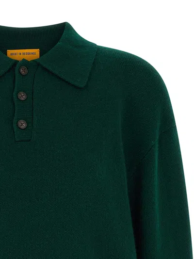 Guest In Residence Allday Ribbed-sleeve Sweater In Green