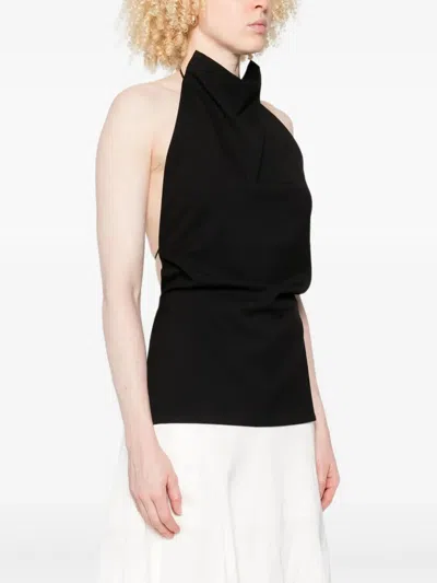 Federico Cina Backless Top Clothing In Black