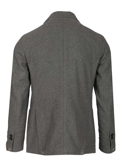 Guarinucci Blazer Doppio Petto 70 Pol 15 Lana 15 Visco Jackets Grey In Multi