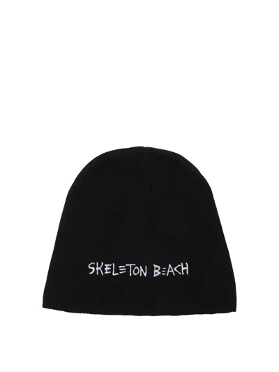 Gallery Dept. Ribbed Embroidered Beanie In Black