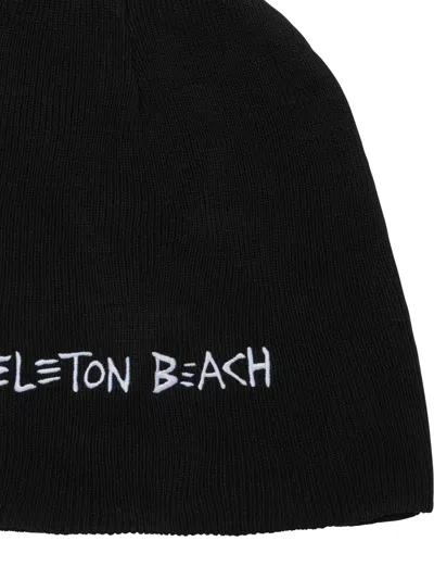 Gallery Dept. Ribbed Embroidered Beanie In Black