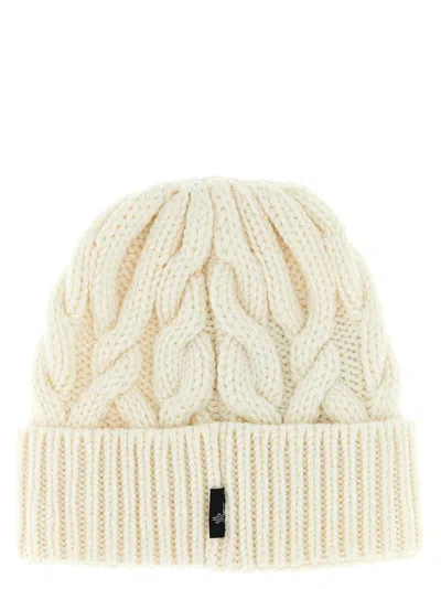 Moncler Grenoble Braided Wool Beanie In White