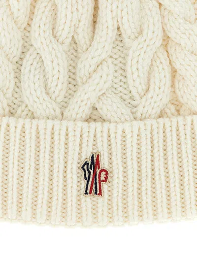 Moncler Grenoble Braided Wool Beanie In White