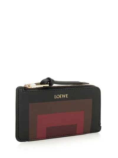 Loewe Card Holder With Coin Purse Small Leather Goods Multicolor In Black