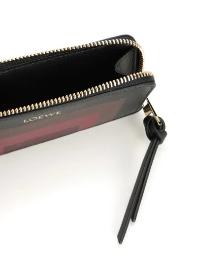 Loewe Card Holder With Coin Purse Small Leather Goods Multicolor In Black