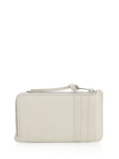 Loewe Card Holder With Coin Purse Small Leather Goods White In Gray