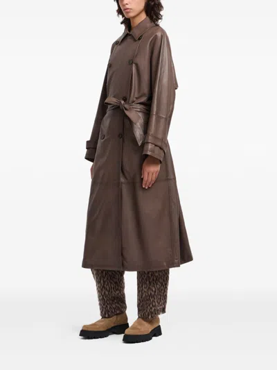 Emporio Armani Stylish Raincoat Featuring Belted Waist In Multi
