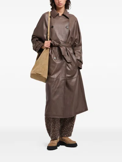 Emporio Armani Stylish Raincoat Featuring Belted Waist In Multi