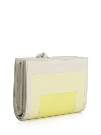 Loewe Compact Wallet Small Leather Goods White In Brown