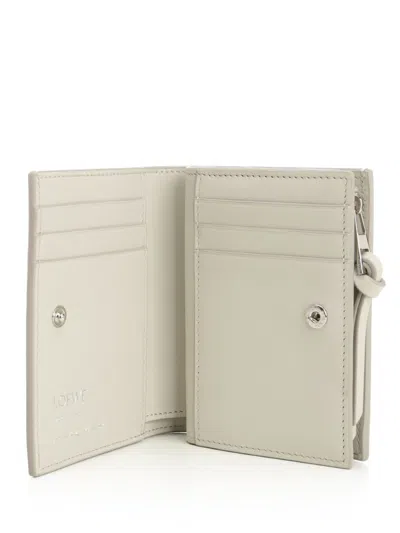 Loewe Compact Wallet Small Leather Goods White In Brown