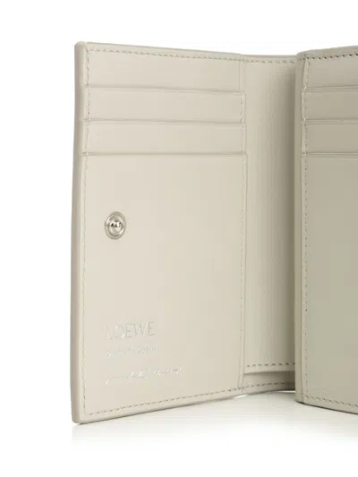 Loewe Compact Wallet Small Leather Goods White In Brown