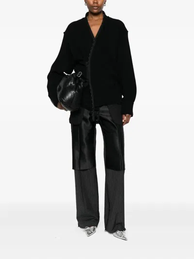 Federico Cina Corset Distressed Cardigan Clothing In Black