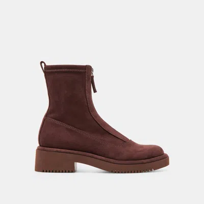 Dolce Vita Shante Boots Mahogany Stella Suede In Red