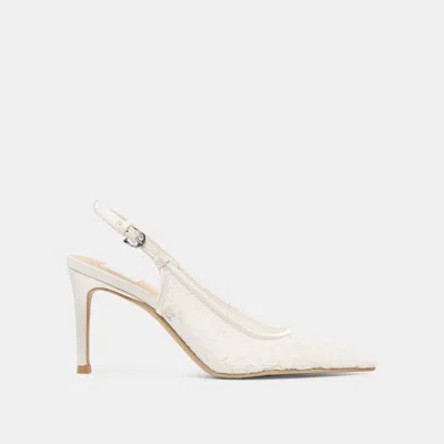 Dolce Vita Yami Heels True White Lace In White