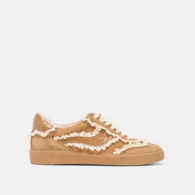 Dolce Vita Notice Lace Sneakers Lt Brown Suede In Brown