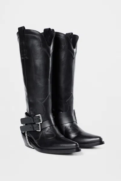 Ann Demeulemeester Finnbo Santiago Boots With Belts In Black