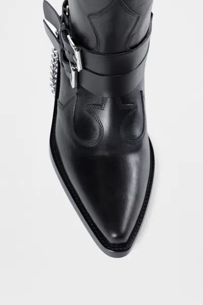Ann Demeulemeester Finnbo Santiago Boots With Belts In Black