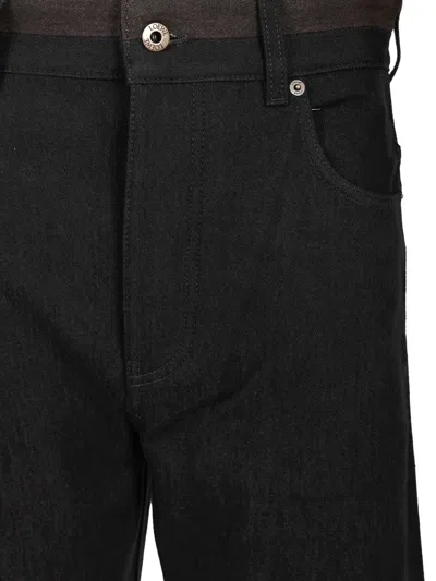 Loewe Straight-leg Turn-up Jeans In Black