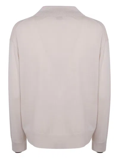 Paul Smith Knitted Collar Sweater In Neutral