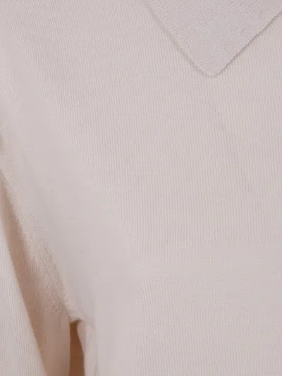 Paul Smith Knitted Collar Sweater In Neutral