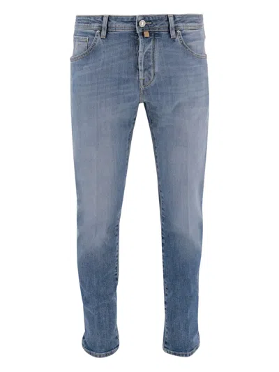 Jacob Cohen Scott Stretch Cotton Denim Jeans In Blue