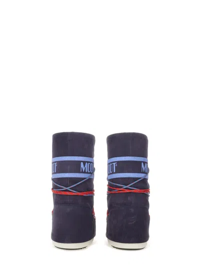 Moon Boot Icon Suede Snow Boots In Blue