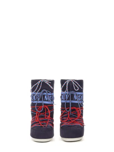 Moon Boot Icon Suede Snow Boots In Blue