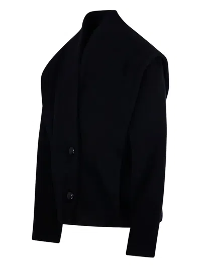 Isabel Marant Dyogo Padded Coat With Buttons In Blue