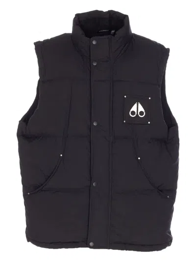 Moose Knuckles Insulated Sleeveless Jacket High Collar In Black