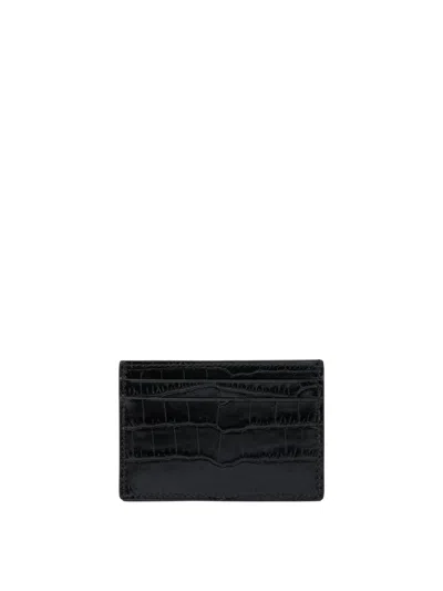 Tom Ford "exotic Line" Card Holder In Black