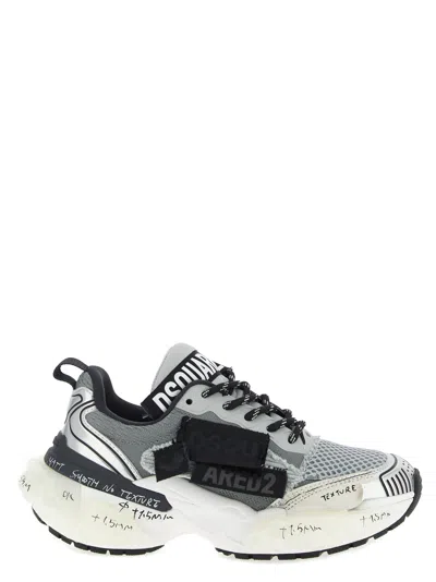 Dsquared2 Faster Sneakers Gray In White