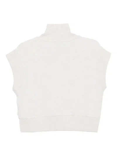Varley Kelly Half Zip Stretch-jersey Top In White