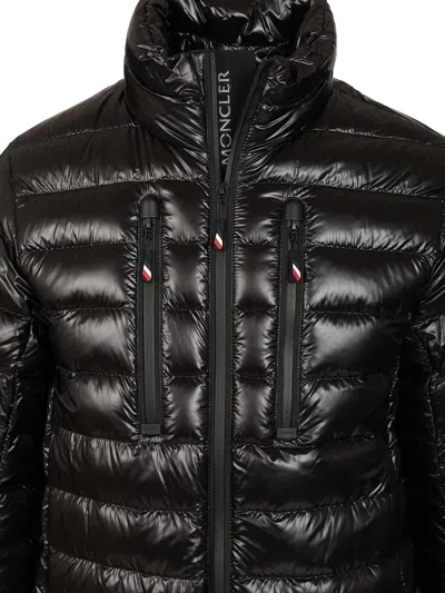 Moncler Black Stretch Nylon Hers Down Jacket In Black