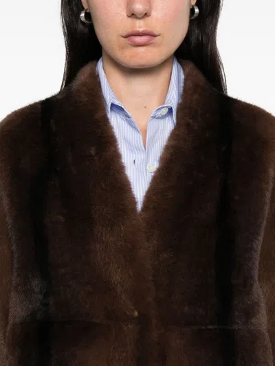 Ermanno Firenze Flap-pocket Jacket In Brown