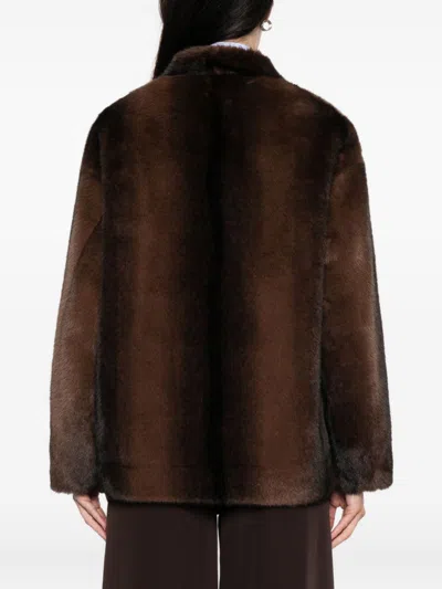 Ermanno Firenze Flap-pocket Jacket In Brown