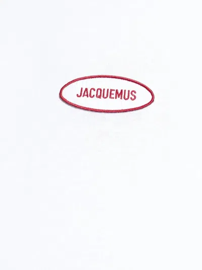 Jacquemus Mens Station Patch White Stazione Brand-patch Cotton-jersey T-shirt In White