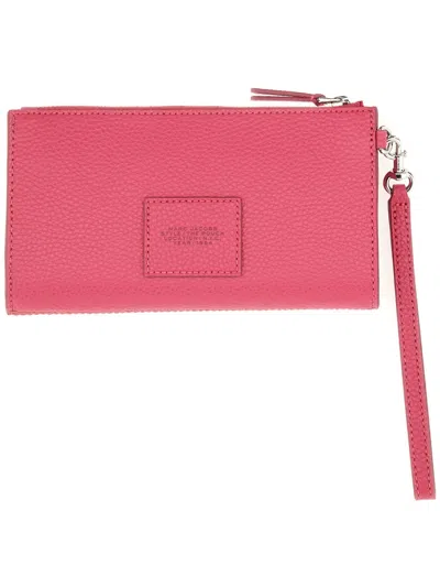 Marc Jacobs The Pouch Clutch In Fuxia Leather In Pink