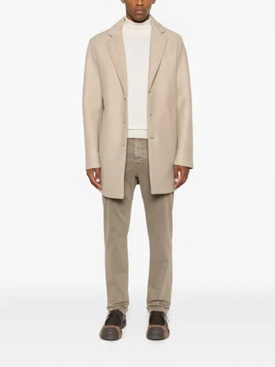 Jacob Cohen Button-fly Cotton Trousers In Brown