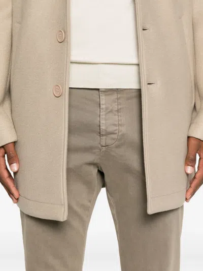 Jacob Cohen Button-fly Cotton Trousers In Brown