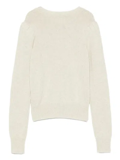 Isabel Marant Étoile Long-sleeved Sweater With Logo In Gray