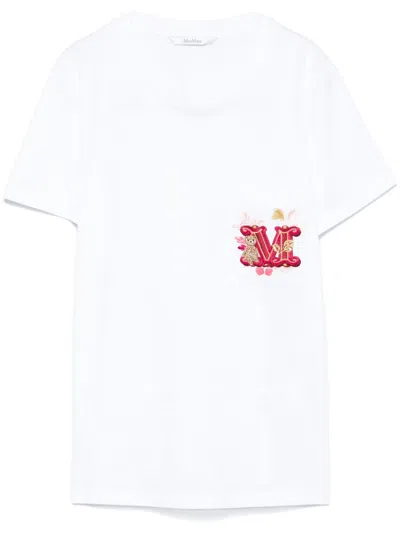 Max Mara T-shirt With Embroidered Pocket
