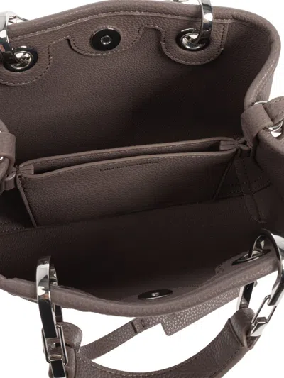 Emporio Armani Xs Shopping Simil Deer In Brown